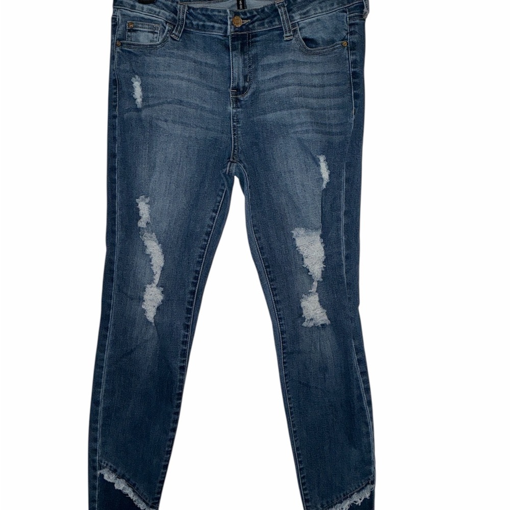 Celebrity Pink Distressed Mid Rise Ankle Skinny Jeans, Size 9/29